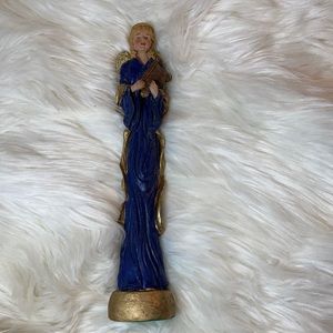Glass ceramic Christmas decor harp angel